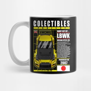 JDM LIBERTYWALK NISSAN GTR R-35 YELLOW Mug